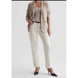 AG Adriano Goldschmied Ex-Boyfriend Slouchy Straight Jeans Off White Size 32